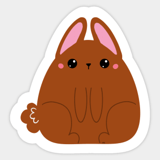 Cute Bunny, brown cute rabbit for Easter time spring Sticker